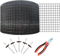 6-inch * 100 Foot Solar Panel Protective net, Black PVC Coated Rolled net, with 70 Sets of Fasteners, Anti cat/Squirrel/Bird Intrusion Solar Panel Internal Welding Protective net