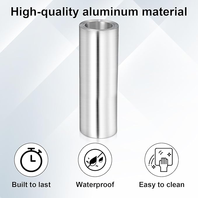 Ripeng 50 Feet 24'' x 50' x 0.0078'' Aluminum Flashing Roll Roof Flashing for Roof and Garden Preventing Roofing Stains Strip for Moss and Mildew Prevention (1 Roll)
