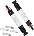 20A Solar Fuse Holder Connector IP68 Waterproof 1000V in-line Fuse Holder 20A Male and Female Connector Waterproof in-Line Fuse Holder (Contains 4 fuses + 2 Solar Fuse Holders)… (20A)