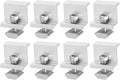 uxcell 8Pcs Solar End Clamp, 30mm Aluminum Adjustable Solar Panel Mounting Bracket Clamp Solar Mounting Z Bracket Clamps for Solar Panel PV Mounting System, Silver