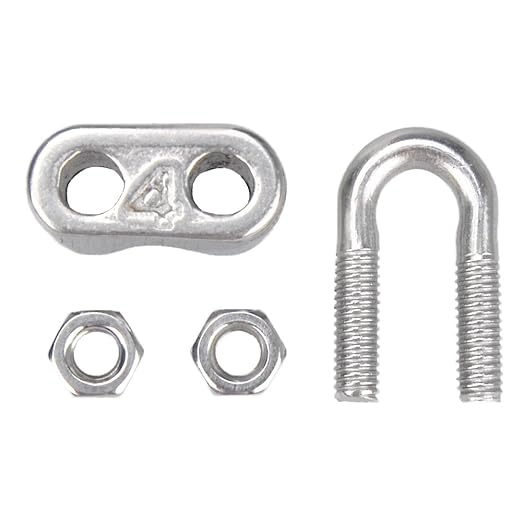 YAMASO 20PCS 5/32 Inches M4 Stainless Steel Wire Rope Cable Clip Clamp