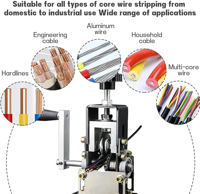 Automatic Copper Wire Stripper Machine, Pelador de Cable Electrico, Drill Powered, Wire Stripper Machine, Maquina Peladora de Cable - Efficiently Strip Cables from 1-25mm with Ease