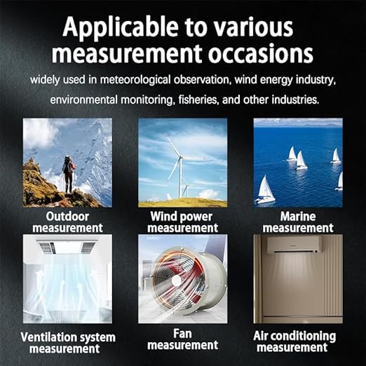 ZOYI ZT-FS1 Digital Anemometer, 3-in-1 Handheld Wind Speed Meter for Air Velocity, Wind Temperature & Air Flow (CFM/CMM), for HVAC, Drone, Fan, Ventilation Tester