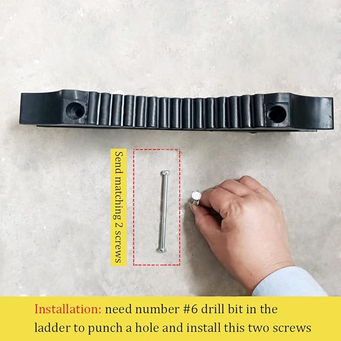Rubber Steep Ladder Accessory, Ladder Stabilizer, Anti-Slip, Fall Prevention, Scratch Protection, Extension Stepladder Attachment Against Wall, Telegraph Pole, Trunk for Added Stability and Safety