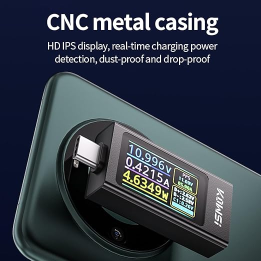 Diymore USB C Power Meter Tester,USB C Tester Digital Multimeter with LCD Display,Digital Voltmeter Type C Voltage and Current Tester Fast Charging PD3.1 Protocol Testing,240W/40V/12A Capacity 2PCS