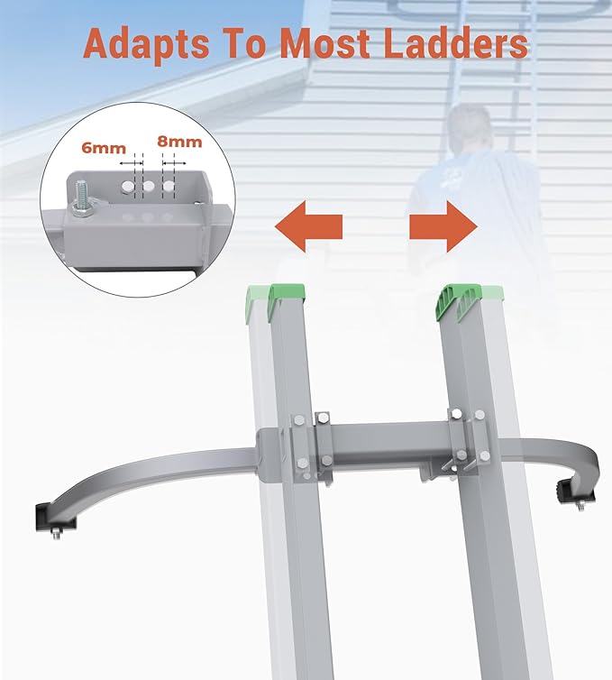 Extension Ladder Stabilizer for Roof Gutter, 450 Lbs Weight Rating, Standoff Roof Ladder Accessories, Lightweight and Easy to Use