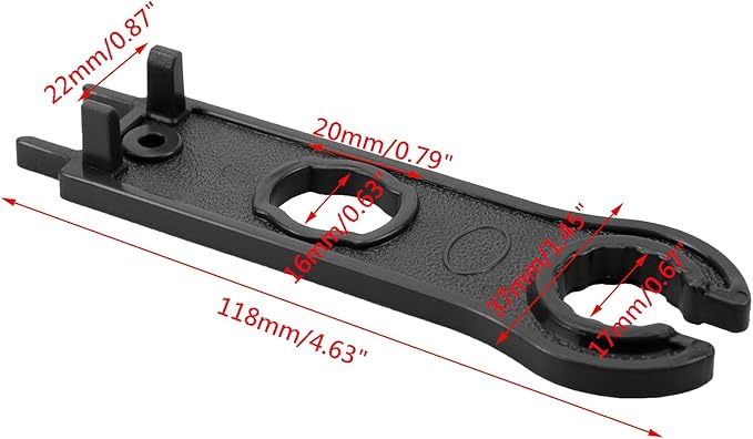 Wealrit 4 Pairs MC4 Solar Connector Tools Solar Spanner Wrenches Solar Disconnecting Tools Crimping Tools(Black)