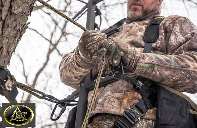 Hunter Safety System Rope Style Treestrap: 9' Hunting Safety Strap with Prussik Knot for Climbing & Treestand Security