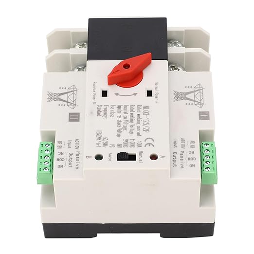 Power Automatic Transfer Switch 110v 100a 2p ATS Generator Changeover with Generator Switch Transfer Generator Transfer Switch