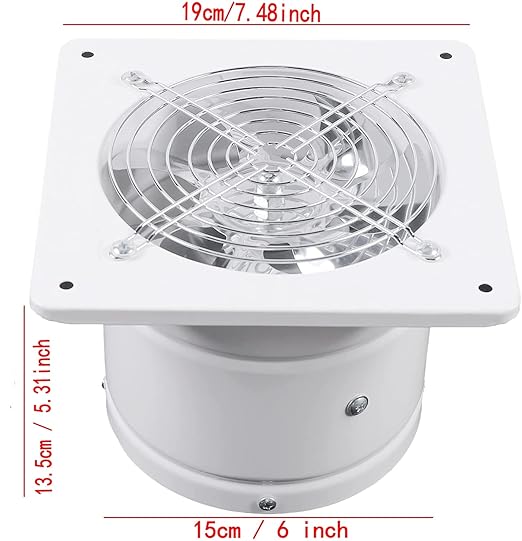 Nalle 6 inch Exhaust Fan 40W 294 CFM Through Wall Extractor Exhaust Ventilation Fan 110V Exhaust Smoke Fan Ventilation for Kitchen, Bathroom,laundry room,Toilets, Garage, Shopping Mall and Office