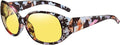 HAOLOTA Night Vision Driving Glasses Women Anti Glare Polarized, Wrap Around Nighttime Safety Glasses UV Protection