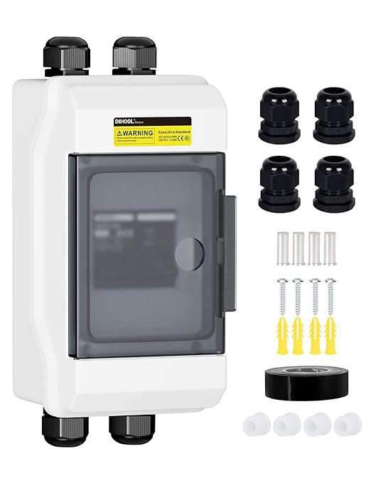 DIHOOL Solar DC Circuit Breaker Box 100 Amp Solar Panel Disconnect Switch