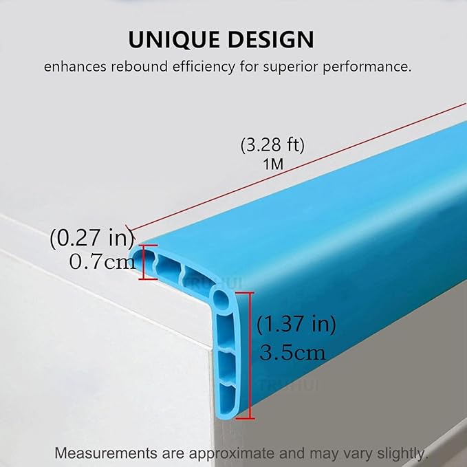 Colorful Rubber Wall Corner Guard Edge Protector,Anti-Collision Strip, Self-Adhesive Wall Guards, Safety Edge & Corner Guards, Length 3.28 ft,Red
