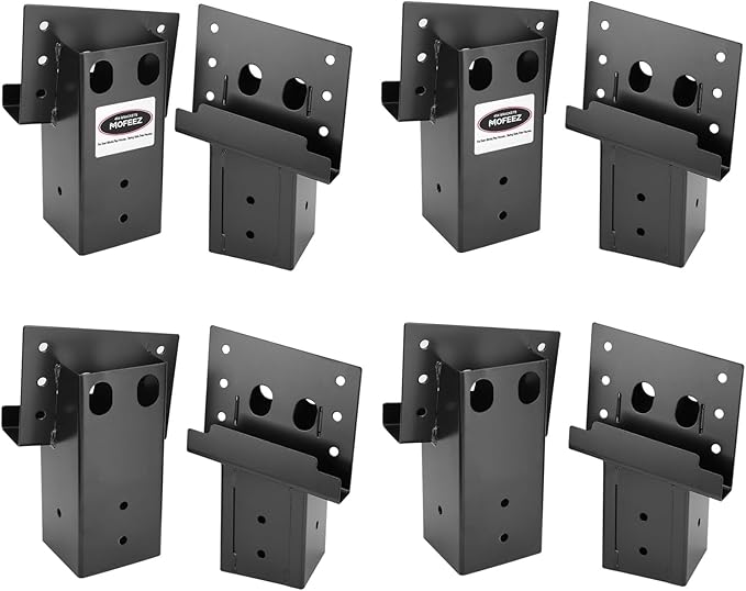 Mofeez Outdoor 4x4 Compound Angle Brackets for Deer Stand Hunting Blinds Shooting Shack (Set of 8)