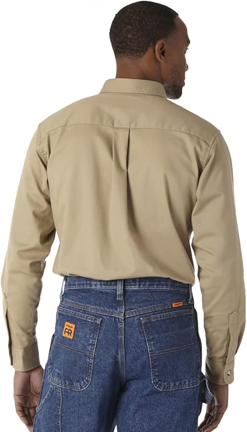 Wrangler Riggs Workwear Men's FR Flame Resistant Two Pocket Work Shirt