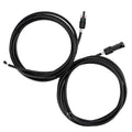 Renogy 10Ft 10AWG Solar Adaptor Wire Extension Cables with Female and Male Connector, 1 Pair, Black