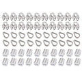 60Pcs M3 Stainless Steel Wire Rope Cable Clip clamp M3 Stainless Steel Thimble M3 Aluminum Crimping Loop Sleeve for 1/8 inch Wire Rope Cable（3 Styles, 20PCS Each）