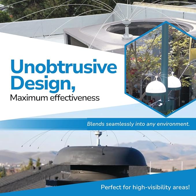 Bird Barrier Daddi Long Legs - 8 Ft | Scare Birds Away with Innovative Bird Spider Design | Bird Deterrent for Outside | Easy Installation on Roofs, Boats & HVAC Units | Durable Stainless |Made in USA