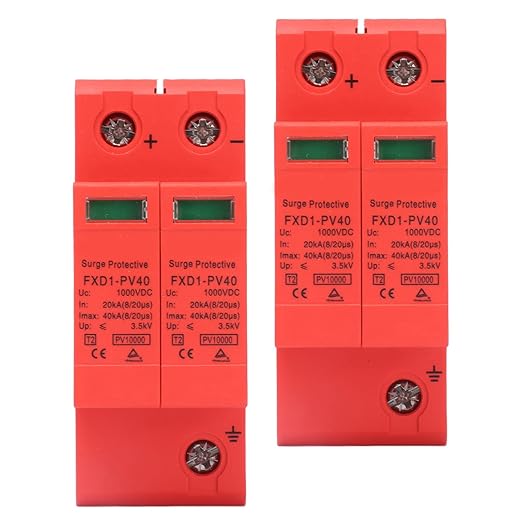2P Protective Devices 2pcs 2P Protective Devices 40KA DC Photovoltaic Arrester with Remote Protectors (DC 1000V)
