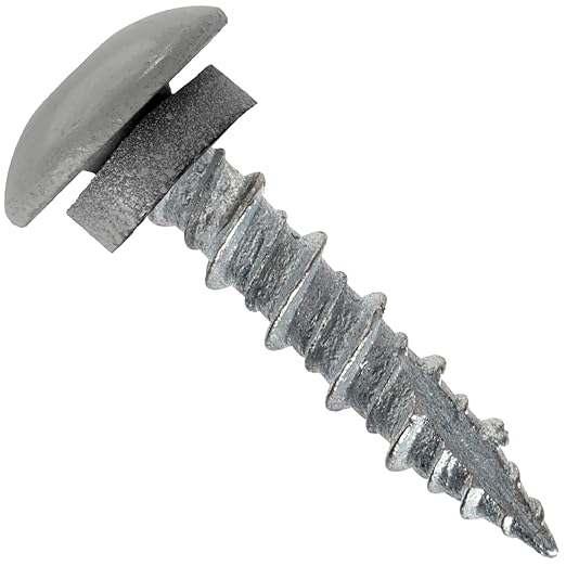 10 x 1 ABC Gray - Low Profile Star Head Roofing Screws - HI-LO Thread - Metal to Wood - T25 Torx Drive Head - EPDM Washer. 10 X 250 Bags - 2,500 Screws
