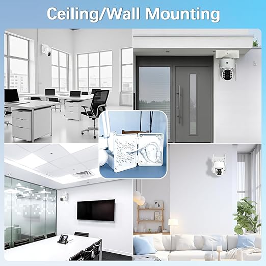 【Compatible with PTZ Cameras】 Security Camera Junction Box, Outdoor CCTV Mounting Bracket, IP65 Waterproof ABS Plastic Cable Concealment Box(1 Pack)