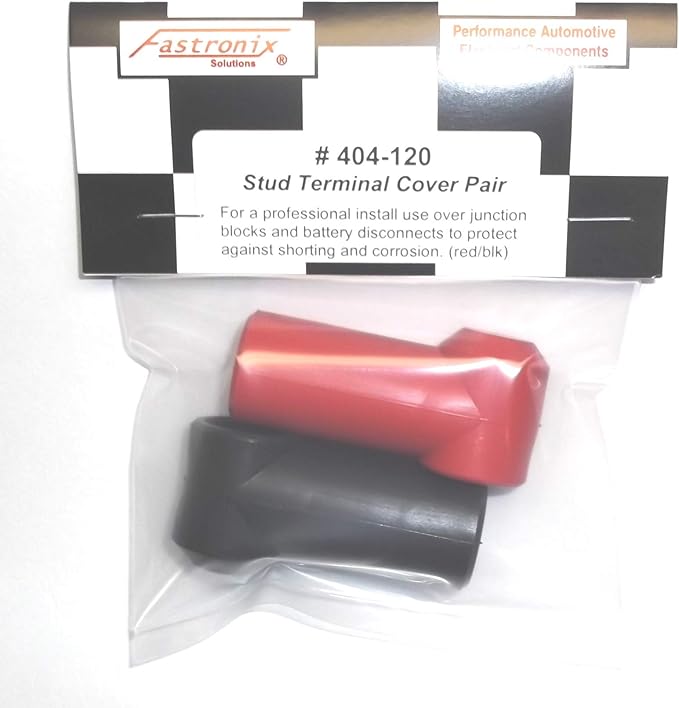 Fastronix 3/8" Stud Terminal Covers Red and Black