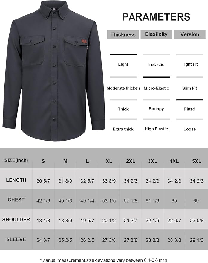 FR Shirt for Men 6oz Ripstop Lightweight Back Vented Mesh Breathable Flame Resistant CAT2 NFPA2112 Welding Shirts