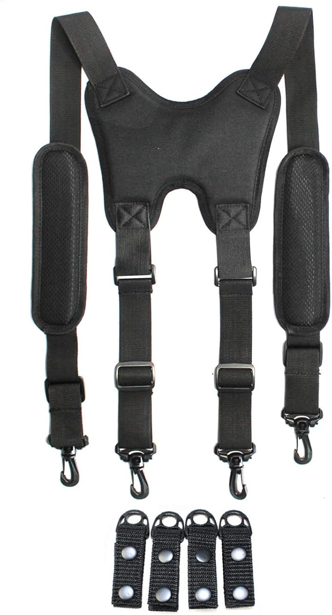MELOTOUGH Police Suspender for duty belt Tactical suspenders For Law Enforcement Battle Belt Come With 4 Pcs Duty Belt Keeper
