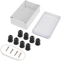 Junction Box 10.4x7.2x3.7 inch, ABS Plastic DIY Electrical Project Case with Clear Cover IP65 Waterproof Dustproof Enclosure Grey Electrical Clear Connection Box (263x182x95mm)¡­