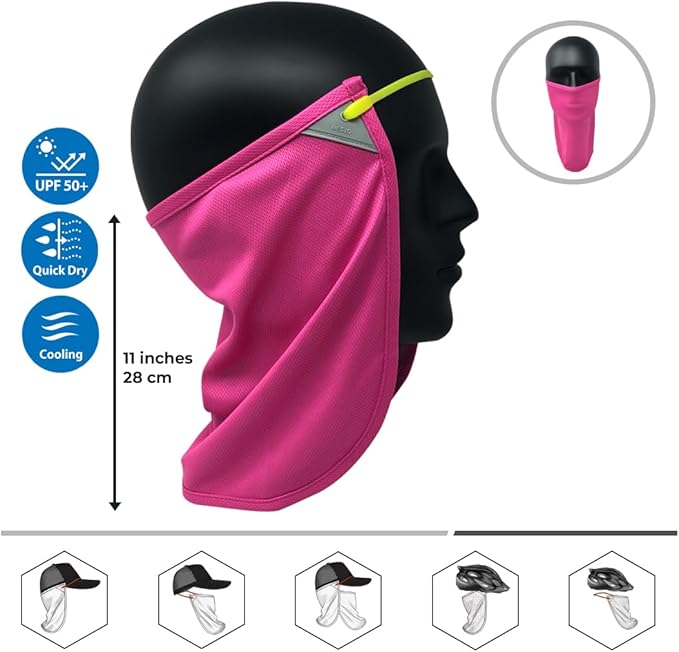 CoolNES - UV Sun Protection Neck Drape Adjustable Multifunctional 2 in 1 Face Covering for Outdoor Fishing - Unisex