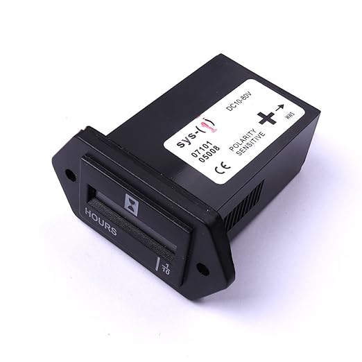 Atoplee 10v -80v Hour Meter Gauge Rectangular Boat Truck Tractor SYS-1 DC Diesel Outboard Engine Hour Meter