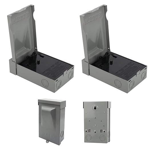 Wells 2 Pack 30 Amp Fuse Disconnect (No Included Fuse) 120/240VAC AC Box Outdoor Waterproof Metal Box Pull Out Switch for Home and Light Commercial Air Conditioning