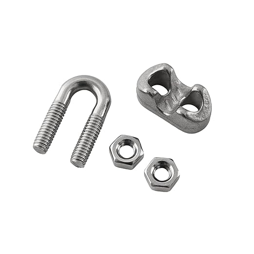 HSTECH 20PCS 1/8 Inch M3 304 Stainless Steel Wire Rope Cable Clip Clamp, Used for Anything That Involves Cable Clips: Rigging, Temporary Guardrail Systems, Securing Loads, Hanging Banners Or Flags