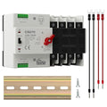 AC220V 100Amp Automatic/Manual Transfer Switch 4P 50/60Hz, 4Poles Mini ATS Auto Dual Power Switch Automatic Changeover Fast Transfer for Home Generator, Soalr, Rv and Lv Power