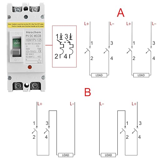 Heschen Molded Case Circuit Breaker, HSM1PV-125 2 Poles DC550V Solar PV System Solar Panels Grid Protection (80A)