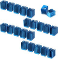3D Printer Heatsink Kit + Thermal Conductive Adhesive Tape, Cooler Heat Sink Cooling TMC2130 TMC2100 A4988 DRV8825 TMC2208 Stepper Motor Driver Module (22pcs)