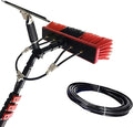 Solar Panel Cleaning Brush & Squeegee, Water Fed Pole Kit, Solar Panel Cleaning Kit, 2 Dusting Brush, Lightweight & Extendable Poles, Water Fed Poles Kit for Roof Window Greenhouse(30FT/9M)