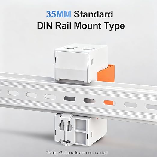 Baomain 2P (1P+N) Surge Protective,24V DC 40kA,BMD1-C40 Single-Phase SPD with Neutral Protection,for Solar Charge Controllers and Low-Voltage DC Systems,DIN Rail Mounting,Flame Retardant Housing