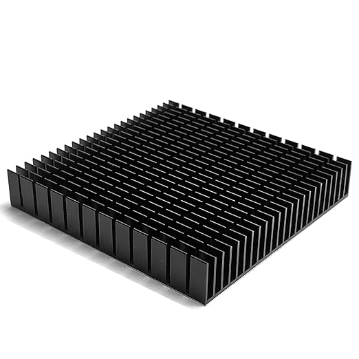 120mm Large Aluminum Heatsink (120x120x20mm / 4.72x4.72x0.79Inch) - Square Cooler for Mac mini Cooler, WiFi Router, Power Supply IC, Graphics Card & Memory Cooling