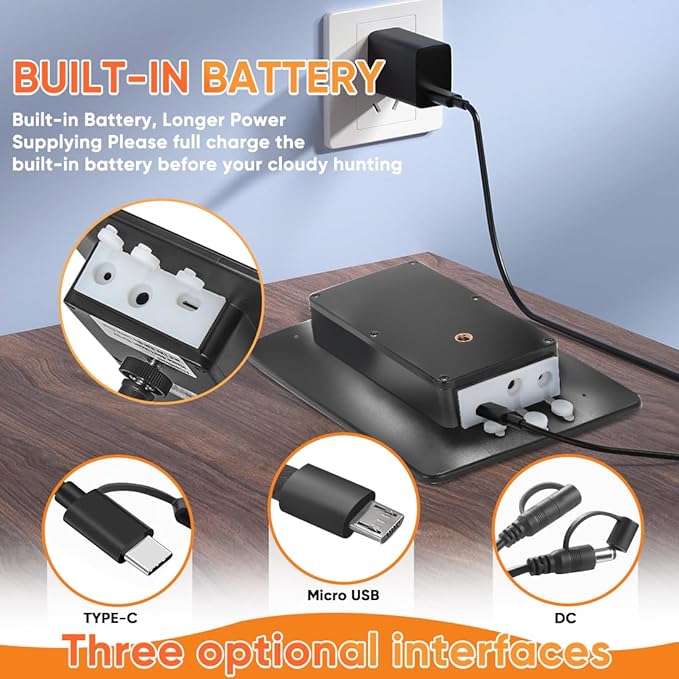 Trail Camera Solar Panels,3W Solar Kit Build-in 5000mAh Rechargeable Battery, Hunting Accessories for IP66 Waterproof, 5V Solar Power for Trail Camera