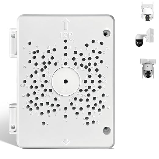 (Universal PTZ Camera Junction Box) Security Camera Bracket Outdoor, Plastic Waterproof Mount Bracket Hide Cable Junction Box, Only Compatible with PTZ Cameras (1 Pack)