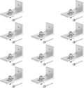 10 Pcs Solar Panel Mounting L Bracket,Thick 5.3mm Aluminum Alloy Support Hardware,for RV Boat Off Grid Roof, Solar Panel Motor Home Roof