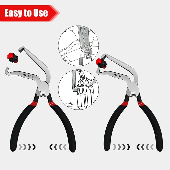 Electrical Disconnect Pliers Set – 4PC Electrical Connector Pliers for Cars, Fuel Line Disconnect Tool, and 8PCS Terminal Removal Tools – Automotive Electrical Tool Kit