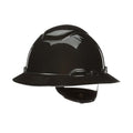 3M Hard Hat SecureFit H-812SFR-UV, Black, Non-Vented Full Brim Style Safety Helmet with Uvicator Sensor, 4-Point Pressure Diffusion Ratchet Suspension, ANSI Z87.1