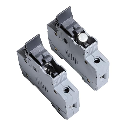 Solar/Photovoltaic Fuse Holder PV DC1000V 15A 35mm DIN Rail Mounting Cylindrical Base Single Mount Solar Photovoltaic Fuses Link System Protection
