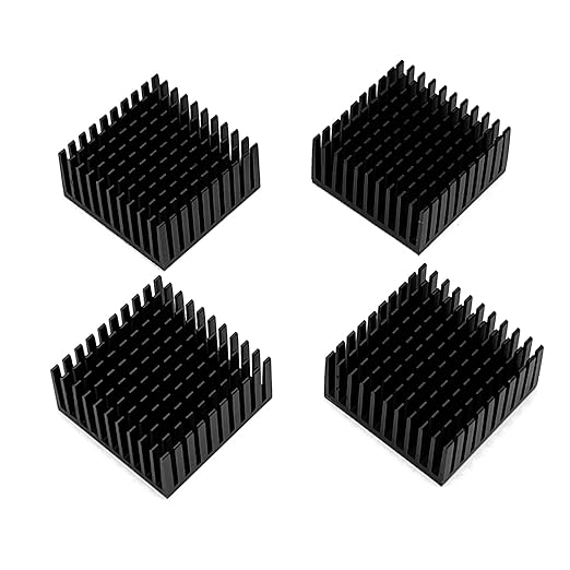 40mm Heatsink Heatsink Aluminum Heatsink, 40x40x20mm+3M8810 Thermal Conductive Adhesive Tape. Suitable for TEC1-12706 Thermal Peltier Module, Peltier Cooler, Stepper Motor Cooling