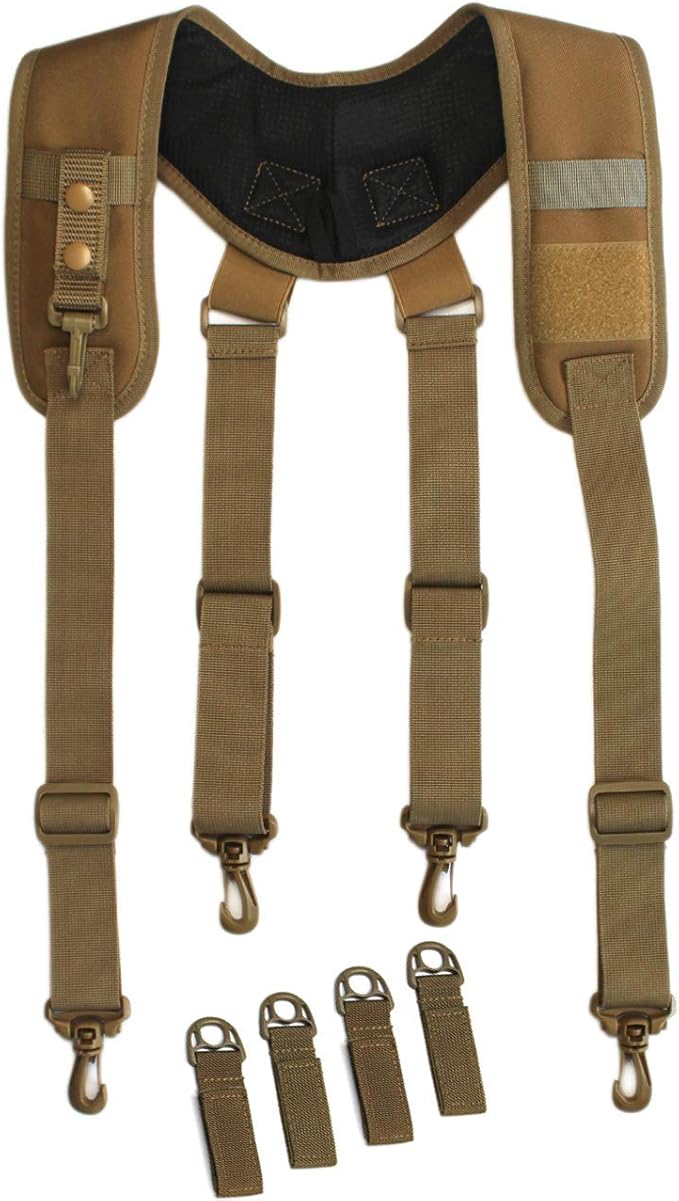 MELOTOUGH Tactical Suspenders for Duty Belt Harness,Police Suspenders Duty belt Padded Adjustable