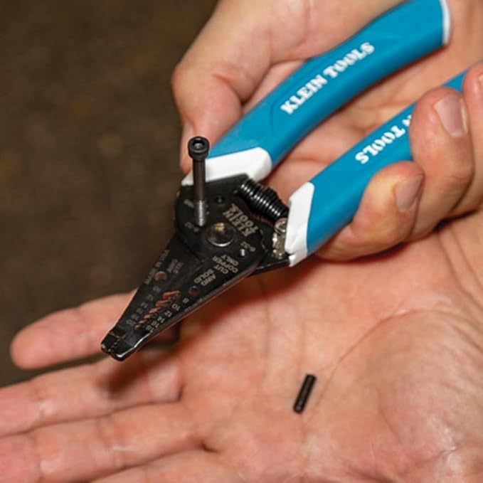 Klein Tools K11095 Klein-Kurve Wire Stripper and Cutter, Made in USA, for 8-18 AWG Solid and 10-20 AWG Stranded Wire