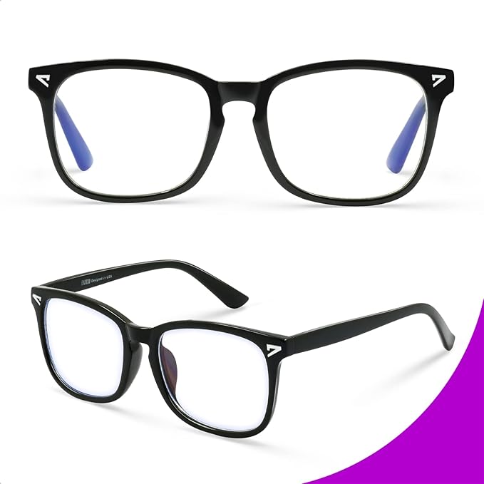 VISOONE Blue Light Blocking Glasses Square with Anti Computer Glare for Gaming Women and Men MONTANA