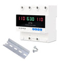 63A 2P Dual Power Automatic Transfer Switch 110V Adjustable Emergency Generator Transfer Switch with LED Display 50HZ/60HZ ATS for Generator and Backup Power